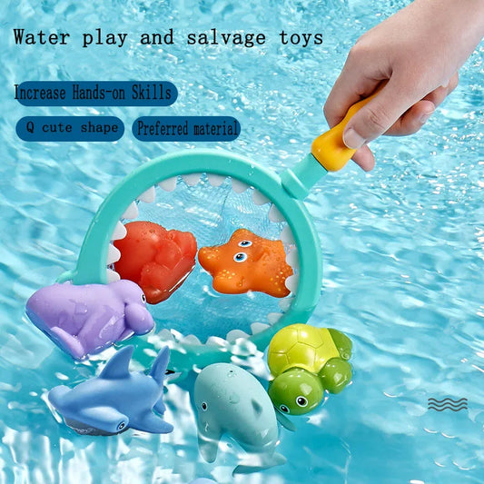 Baby Bath Toys Bathtub Colorful Toys Waterproof Bath Toys for Toddler Infant Boys Girls 0~3years Gift