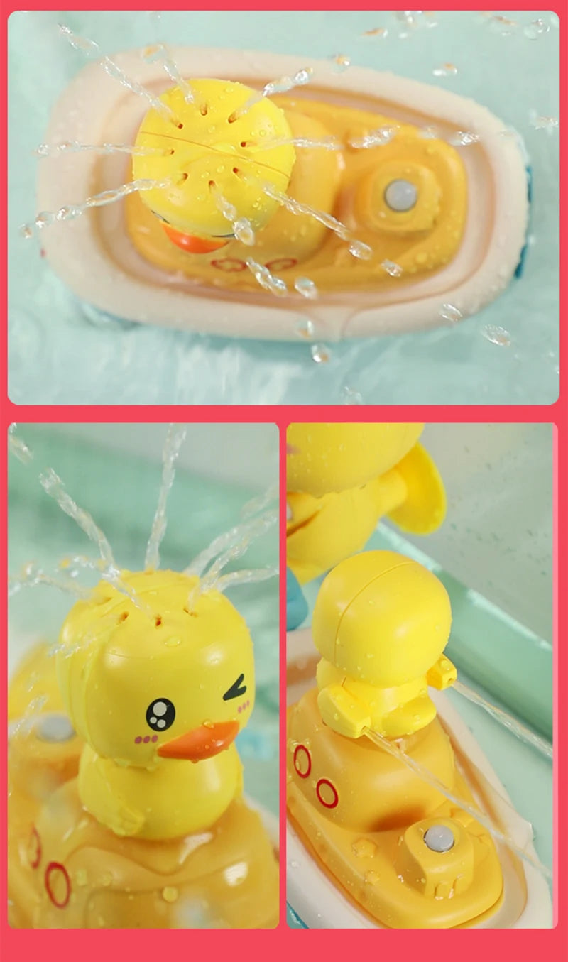Baby Bath Toys Water Game Pirate Ship Duck Model Faucet Shower Electric Spray For Kids Swimming Bathroom Children Gifts