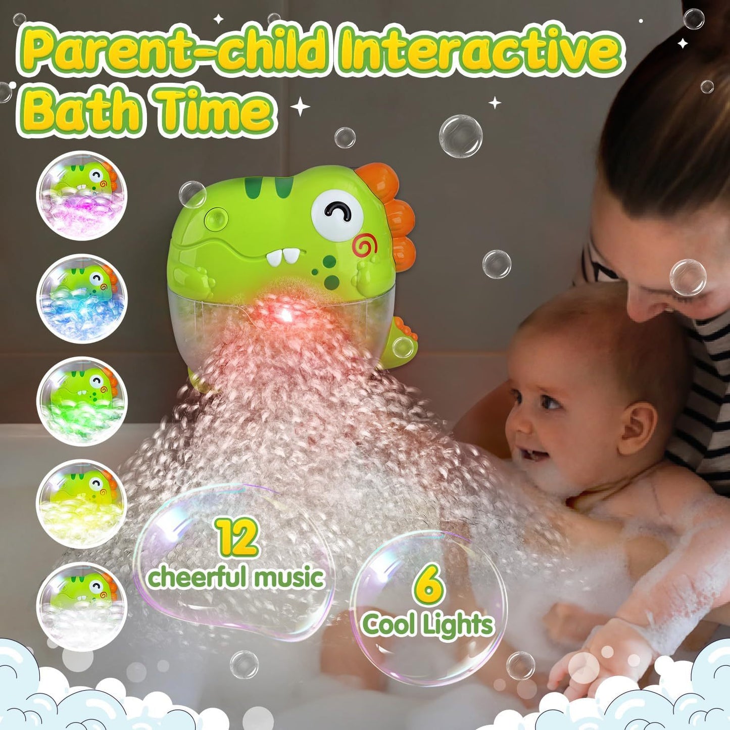 Dinosaur Bubble Machine Children's Bathroom Bath And Water Toys