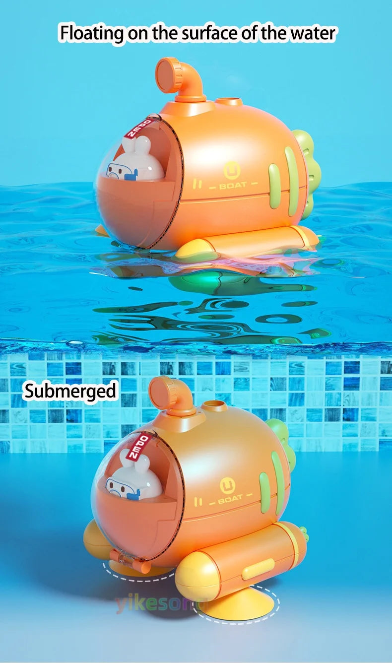 Baby Bath Electric Submarine Toys Shower Sucker Interactive Play Spray Bathtub Water Toys Sprinkler Baby Shower for Kids