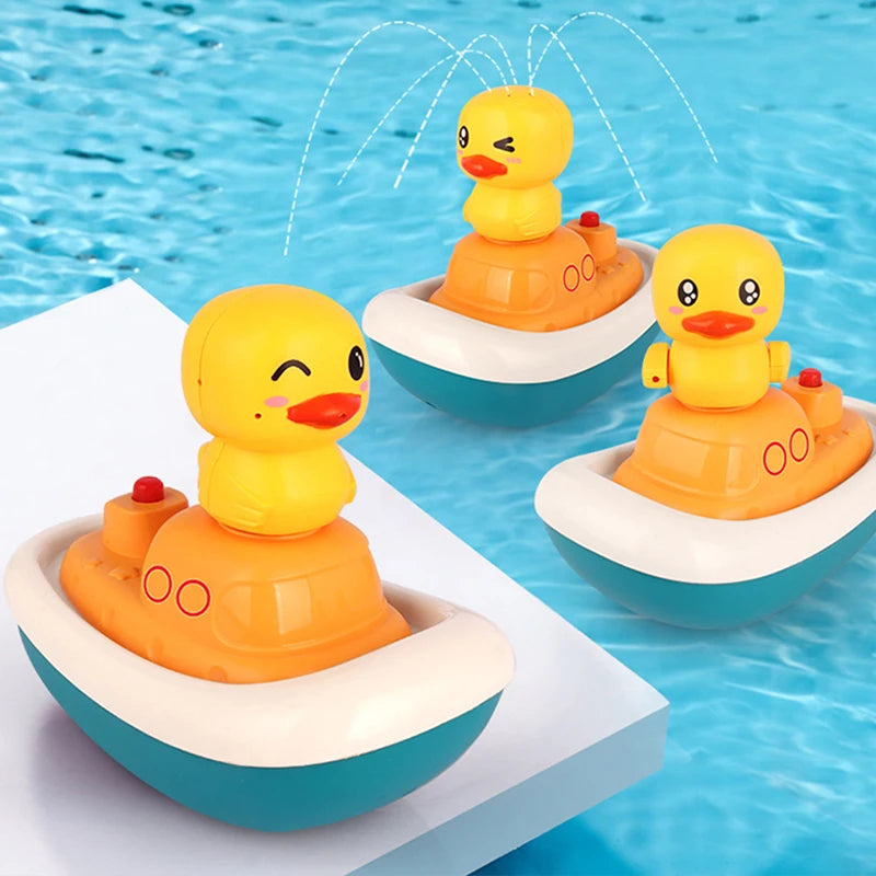 Baby Bath Toys Water Game Pirate Ship Duck Model Faucet Shower Electric Spray For Kids Swimming Bathroom Children Gifts