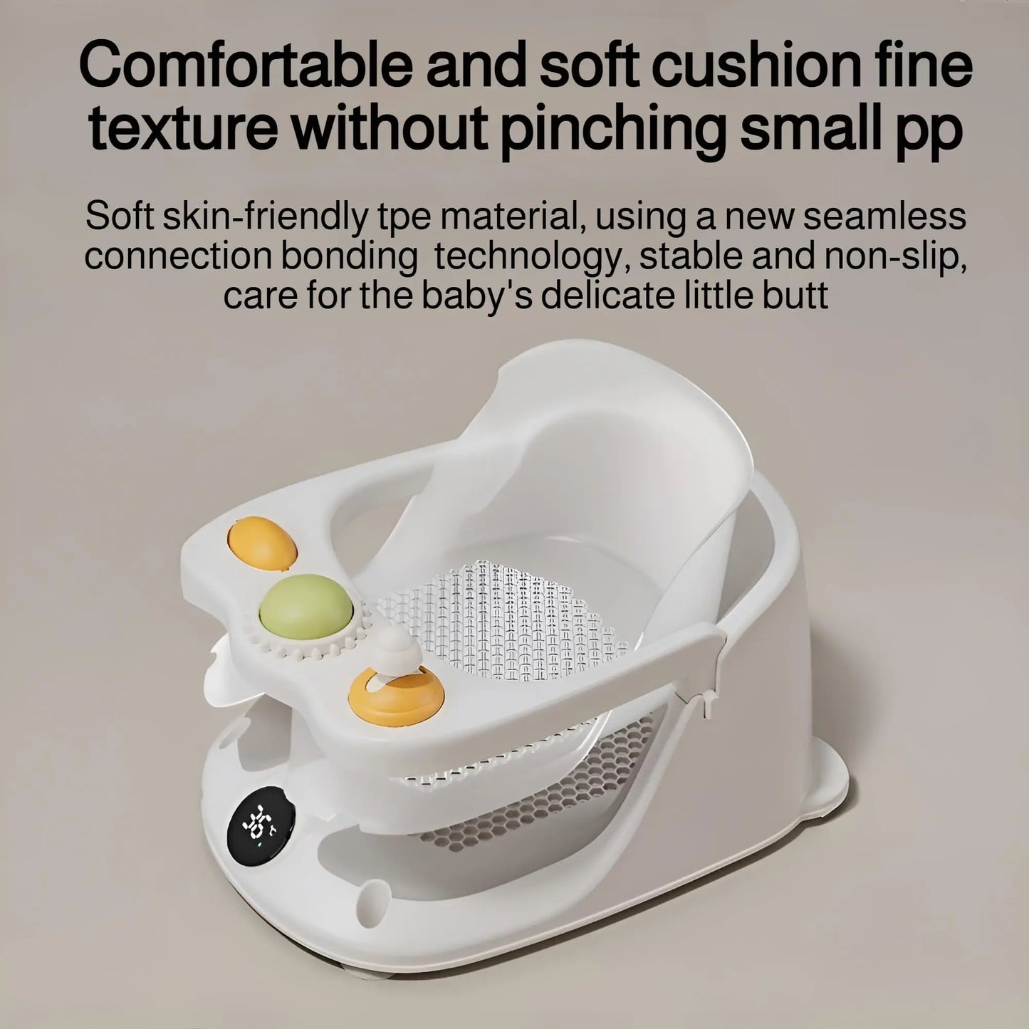 Baby Bath Seat for Babies 6 Months & Up - Bathtub Seats for Babies Sitting Up with Rinse Cup, Non-Slip, Comfortable, Infant Bath
