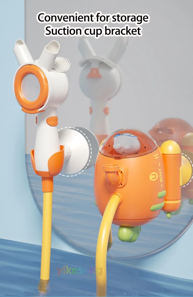 Baby Bath Electric Submarine Toys Shower Sucker Interactive Play Spray Bathtub Water Toys Sprinkler Baby Shower for Kids