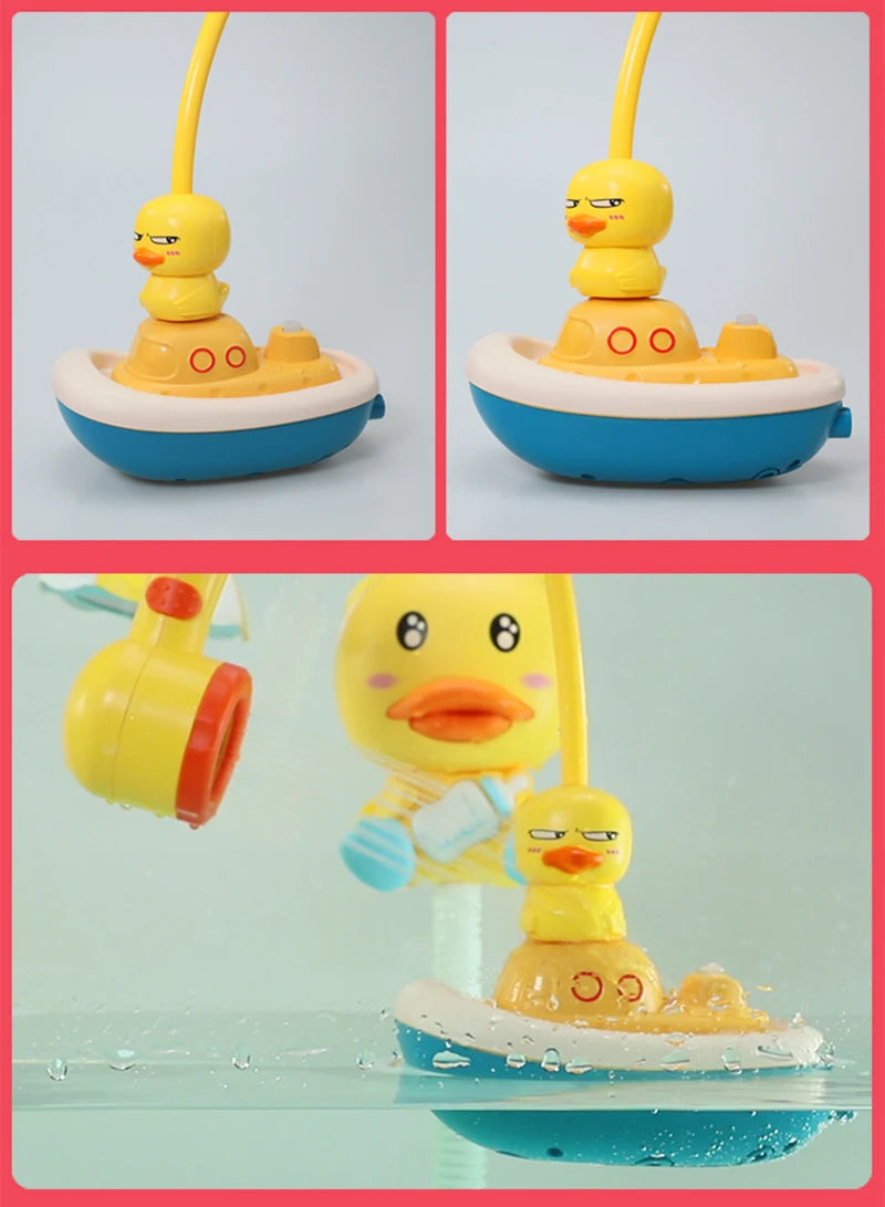 Baby Bath Toys Water Game Pirate Ship Duck Model Faucet Shower Electric Spray For Kids Swimming Bathroom Children Gifts