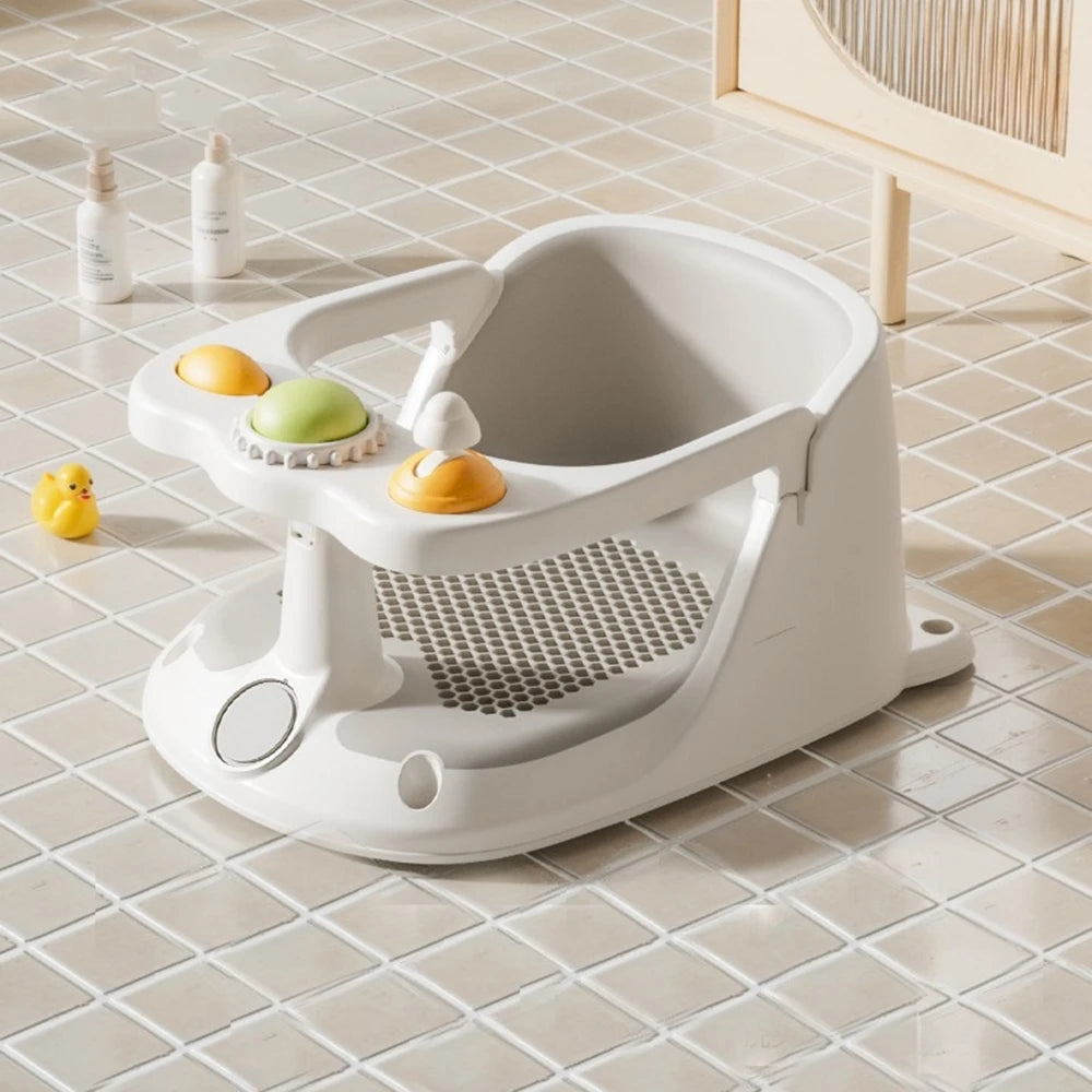Baby Bath Seat for Babies 6 Months & Up - Bathtub Seats for Babies Sitting Up with Rinse Cup, Non-Slip, Comfortable, Infant Bath