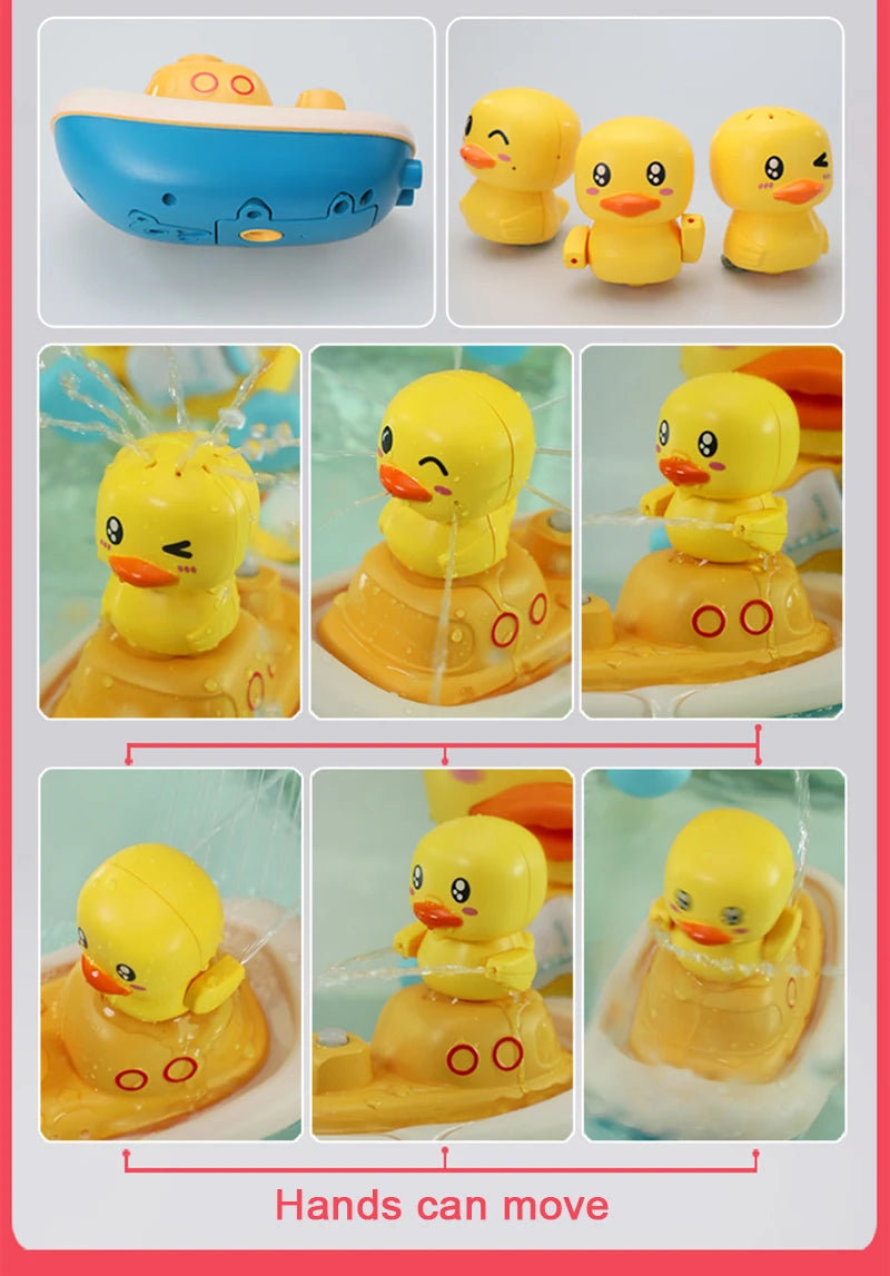 Baby Bath Toys Water Game Pirate Ship Duck Model Faucet Shower Electric Spray For Kids Swimming Bathroom Children Gifts