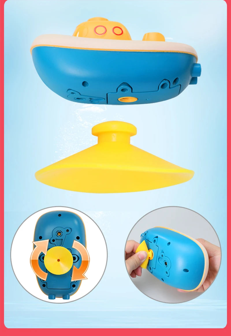 Baby Bath Toys Water Game Pirate Ship Duck Model Faucet Shower Electric Spray For Kids Swimming Bathroom Children Gifts