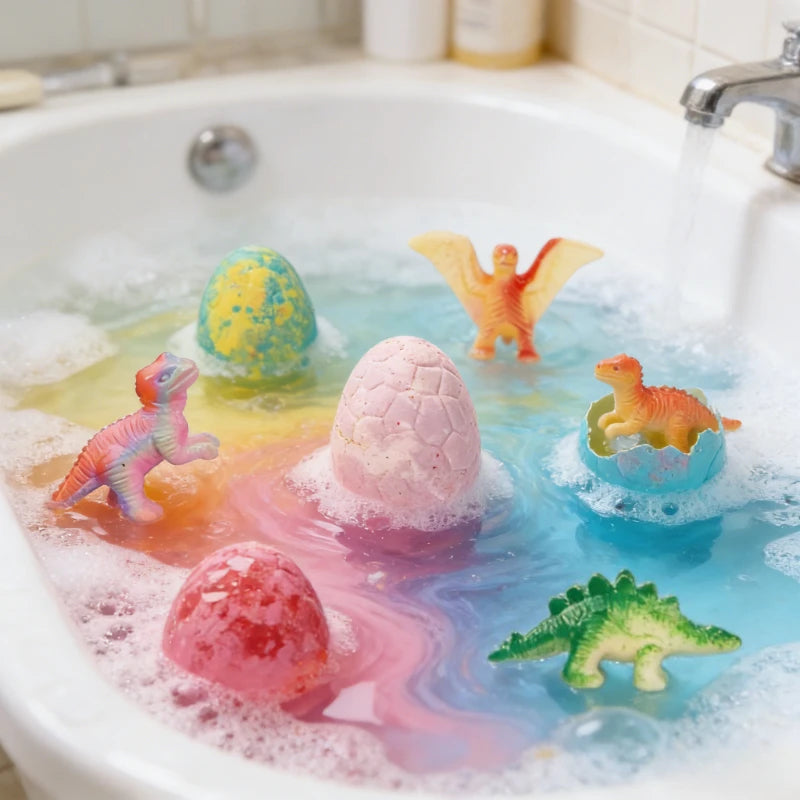 *Kids Surprise Bath Bomb: Hidden Random Toy + Immersive Bubble Bath, Safe Formula Non-Drying, Gentle Skin Care & Fun