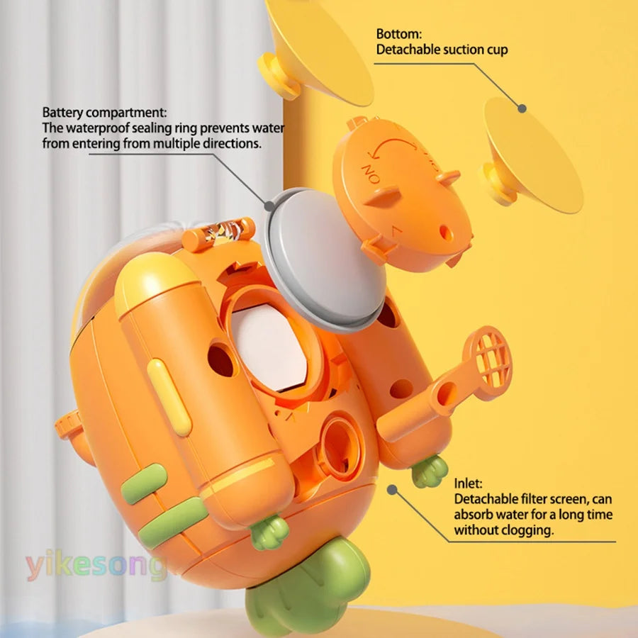 Baby Bath Electric Submarine Toys Shower Sucker Interactive Play Spray Bathtub Water Toys Sprinkler Baby Shower for Kids