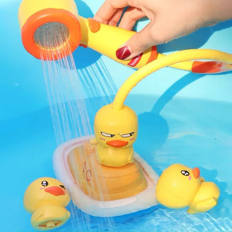 Baby Bath Toys Water Game Pirate Ship Duck Model Faucet Shower Electric Spray For Kids Swimming Bathroom Children Gifts